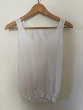 Carve Designs Cream Knit Tank Top